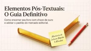 A imagem mostra um livro fechado com as laterais das páginas pintadas em dourado. Um lápis vermelho está deitado sobre a mesa ao lado dele.
