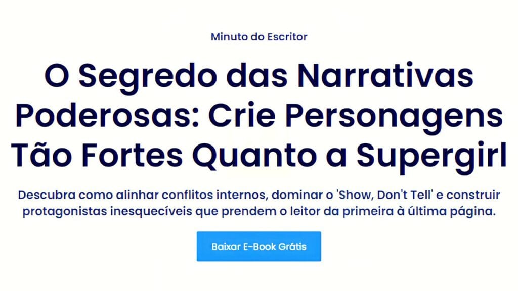 página para entrega de e-book gratuíto