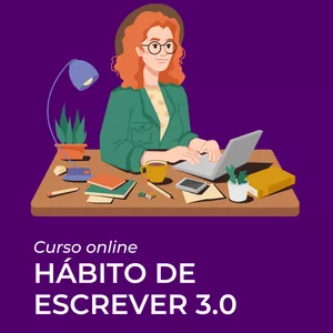 Imagem mostra a capa do curso Hábito de Escrever