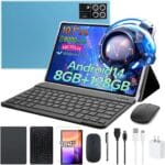 Imagem mostra o tablet Xicaomiro S!2 em uma campanha promocional.